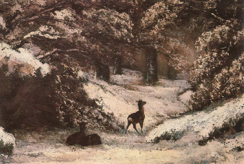 Gustave Courbet Deer France oil painting art